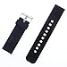 22mm Replacement Soft Straps Bands for Pebble Time/Gear S3/Asus Zenwatch 2 Big/Men's Fossil Q Explorist Gen 3 Smartwatch (Black)