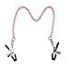 Y-HUA Metal Ladies Necklace Jewelry with Clamps Pink