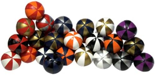 Higgins Brothers 8 Panel Professional Juggling Ball - Orange/Silver Metallics