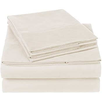 Pinzon 300 Thread Count Organic Cotton Bed Sheet Set - California King, Natural