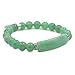 Natural Green Aventurine Gem Semi Precious Gemstone Love Heart Charm Stretch Bracelet
