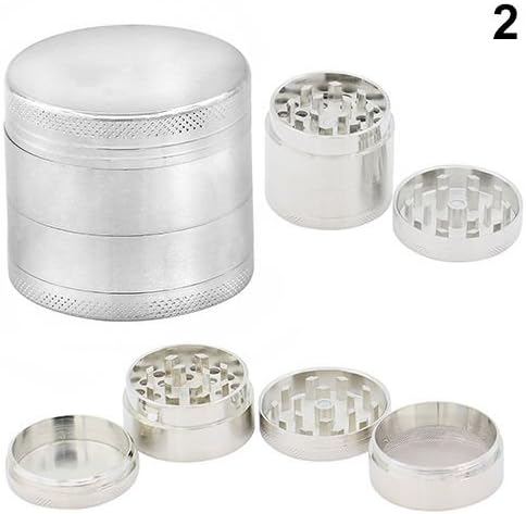 Silver Nice 4 Layers Metal Tobacco Crusher Hand Muller Smoke Herbal Herb Grinder