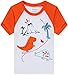shelry Dinosaur Pajamas for Boys Summer Kids 4 Pieces Cotton Pjs Short Set Toddler Baby Sleepwear 2t