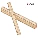25 Pack Wooden Ruler 12 Inch Rulers Bulk Wood Measuring Ruler Office Ruler 2 Scale