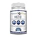 Research Verified Keto - Vegan Keto Supplement with 4 Exogenous Ketone Salts (Calcium, Sodium, Magnesium and Potassium) and MCT Oil to Boost Energy, Weight Loss and Focus in Ketosis - 1 Bottle