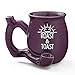FASHIONCRAFT Premium Roast and Toast Novelty Mug Purple with White Print, Ceramic Coffee Mug
