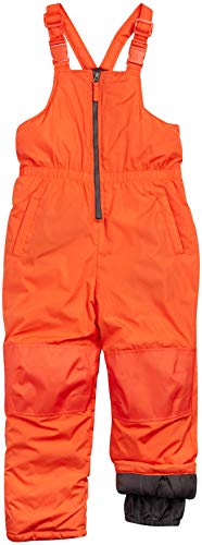 Wippette Boys' 2-Piece Heavyweight Snowsuit with Puffer Jacket and Snow Bib Pants, Size 5, Charcoal/Orange Space