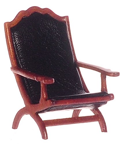 Dollhouse Miniature 1:24 Scale Walnut Jefferson Campeachy Chair #T6914