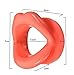 Facial Lift Silicone Rubber Slimmer Massage Muscle Tightener Anti-Aging Anti-Wrinkle Oral Exerciser Mouth Care(Rose-red,black)