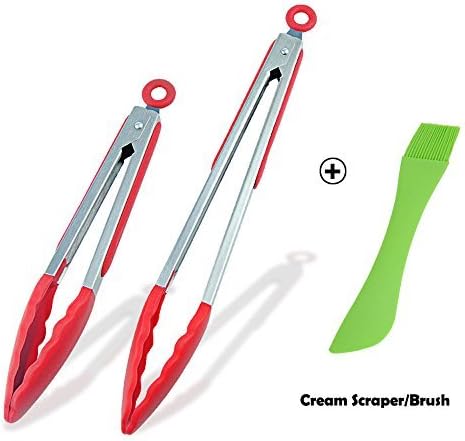Premium Silicone Kitchen Tongs Set (9" &amp; 12")