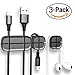 XGUO Cable Clips,Multipurpose Cross Peas Cable Clips Cord Management System Desktop Cable Organizer (3-Pack) - Black