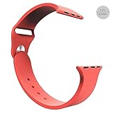 [3 Pieces] iXCC 42mm Apple Watch Band Soft Silicone Sport Style Series 2 Series 1 Men Women [2 Lengths] Large / Small Wrist Strap Replacement - Pink