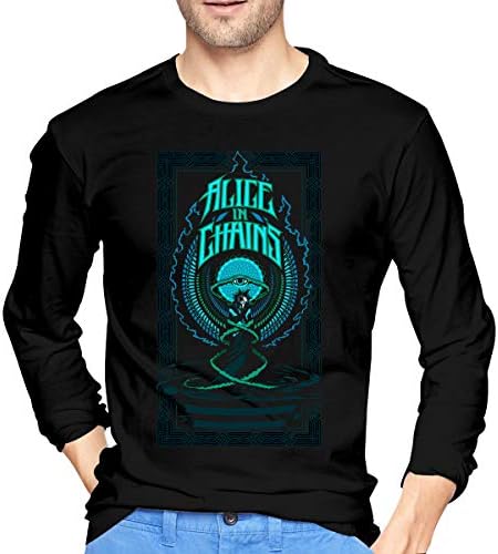 NeedLove Mens Classic Alice in Chains Long Sleeve T-Shirt Black