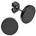 Flongo Men's Women's 10mm Round Stainless Steel Black Tunnel illusion Tapers Cheater Faux Fake Stud Earrings
