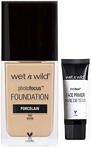 Wet Wild Photo Focus Foundation Bonus Free Mini Primer (Porcelain 360C)