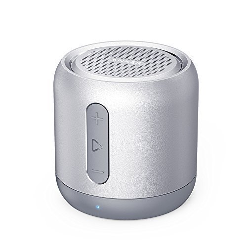 Anker SoundCore mini, Super-Portable Bluetooth Speaker with 15-Hour Playtime, 66-Foot Bluetooth Range, FM Radio, Enhanced Bass - Gray