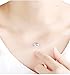 QTMY Transparent Clear Invisible Chain Crystal String Cord Rhinestone Zircon Pendant Necklace (8mm)