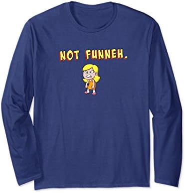 Unisex Long Sleeve Not Funneh. Shirt Medium Navy