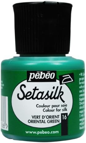 PEBEO - Setasilk Oriental Green 45 ml (Pack of 1) Bottle - Silk paint - 45 ml Pipette cap bottle - Oriental Green