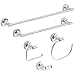 Franklin Brass Voisin (1-Pack) Hand Towel Holder Polished Chrome Towel Racks for Bathroom Wall Round Towel Ring Holder for Bath Towel Hanger for Kitchen, Bathroom Accessories VOI46-PC
