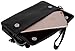 YALUXE Women's Leather Smartphone Wristlet Crossbody Clutch with RFID Blocking Card Slots Black