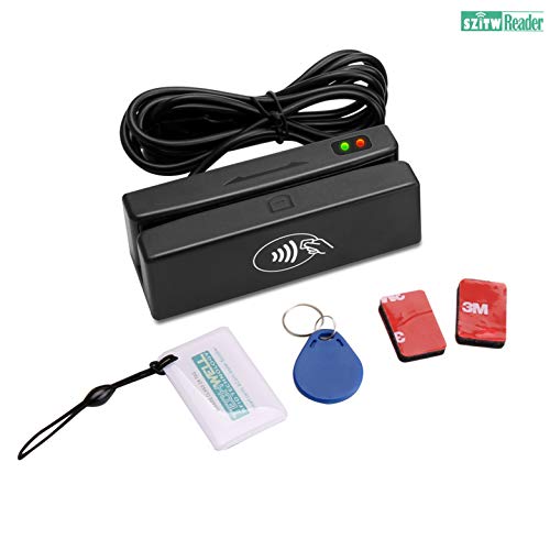 SZiTW MSR100-RF 2 in 1 USB tracks 1/2/3 Magnetic Stripe Card Reader and RFID Card Reader/Writer With SDK Software For POS System