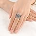 Mytys Wide Twist Black Marcasite Wide Band Cocktail Rings