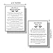 Lash Extension Aftercare Instruction Cards for Clients | Post Card Size 4.25 x 5.5” inches | 30 pack | Minimalist Black and White for Lash Artist Techs Client Business Cards