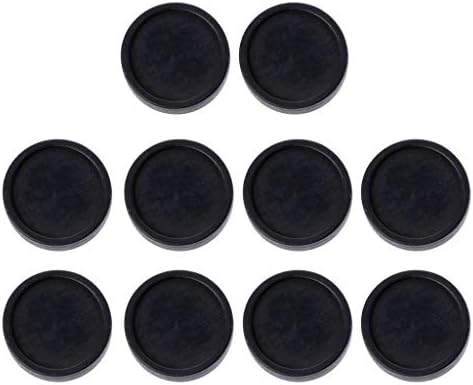 JunYe 10Pieces Wooden Round Frame Pendant Open Bezel Cabochon Setting UV Resin Charm DIY - Black
