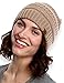 Tough Headwear Womens Winter Hat - Warm Chunky Cable Knit Beanies - Winter Beanie Hats for Women Cold Weather - Beanies Women Beige