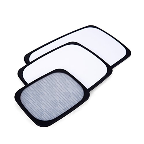Sabatier 5172588 3-Piece All-Purpose Non-Slip Plastic Cutting Board Set, Assorted Sizes, White/Black