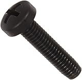 Nylon 6/6 Pan Head Machine Screw, Black, #2 Phillips Drive, #10-32 Thread Size, 1/2