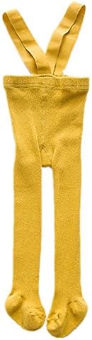 CiSiRUN Baby Tights,Baby Tights 0-12 Months Cotton Rib Knit Newborn Suspender Tights Protect Belly