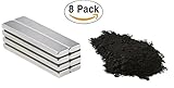 Neodymium Bar Magnets, 60 x 10 x 3 mm, Extremely Strong Rare Earth Magnet, 8 pack, with BONUS MAGNETIC IRON OXIDE