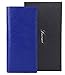 Lavemi Ultra Slim Thin Leather Women Wallet RFID Blocking Credit Card Holder Bifold Long Ladies Billfold (Blue)