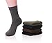 ProEtrade Wool Merino Thermal Socks for Mens Winter Warm Thick Hiking Boot Soft Heavy Cozy Gift Socks for Cold Weather 5 Pairs(Solid Color A,L)