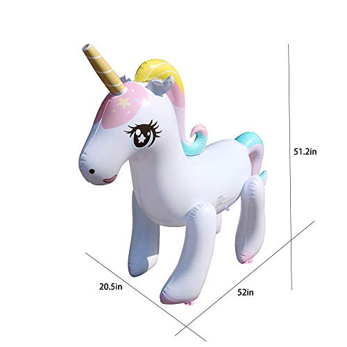 WISHTIME Giant Inflatable Unicorn Sprinker - Newest Unicorn Yard Sprinkler Water Toy for Adults Kids,Over 4 Feet Tall