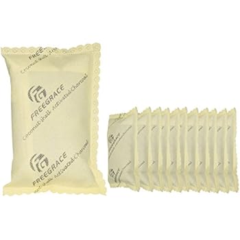Activated Charcoal Air Purifying, Freshener, and Deodorizer Bags - 12 Pack of 100% Natural Coconut-Shell Carbon - Unscented Odor Absorbent, Eliminators, Neutralizer For Shoes, Closet, & Wardrobe