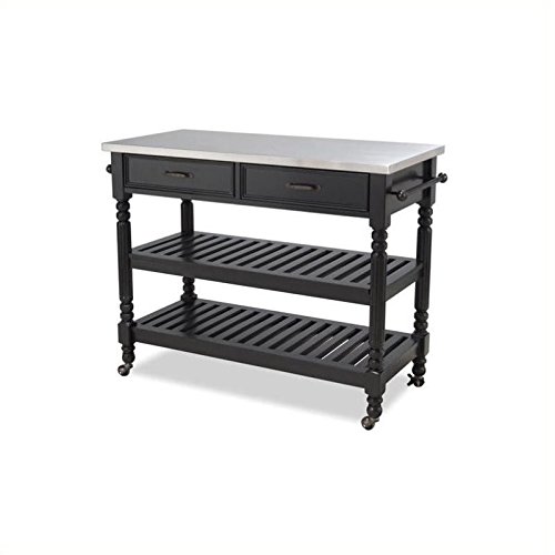 Home Styles 5218-951 Savanna Kitchen Cart, Black Finish