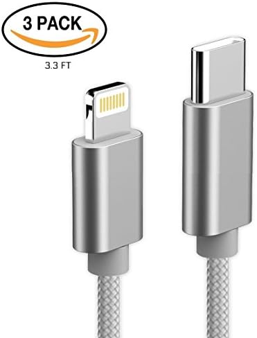 USB Type C to Lightning Cable, Male to Lightning Data Sync &amp; Charger Cord Connector Adapter 3.3FT, for Apple iPhone 7 Plus iPad Pro New MacBook Pro 2017