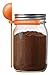 Jarware Coffee Spoon Clip for Wide Mouth Mason Jars, Orange