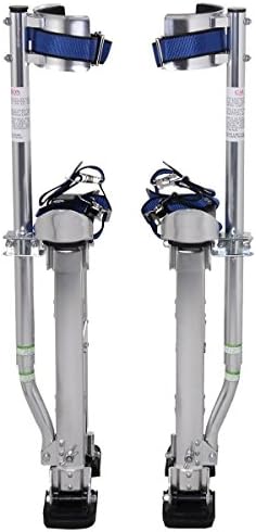 Alightup Aluminum Tool Stilts 48" to 64" Adjustable Inch Drywall Stilt Lifts for Taping Painting Painter Taping Red
