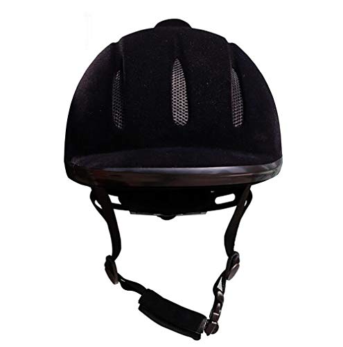 Unbekannt Comfortable Velvet Equestrian Helmet Professional Horse Riding Hat Horse Riding Helmet Breathable,L