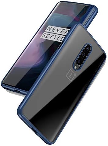 VAXO OnePlus 7 Pro Case, TPU Clean Transparent Back Anti-Shock Bumper (Blue)