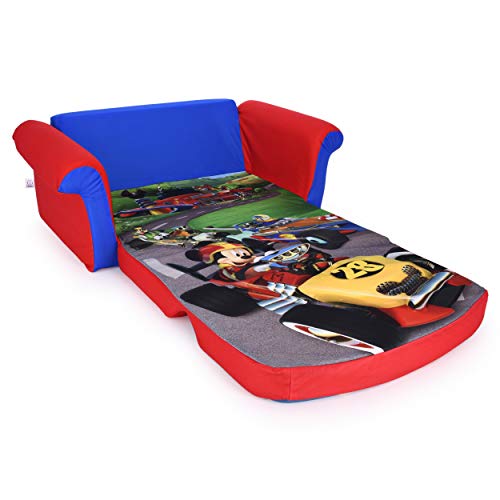 Marshmallow Furniture - Children's 2 in 1 Flip Open Foam Sofa, Disney Mickey Mouse Roadsters Flip Open Sofa (Styles May Vary) - Thumbnail 2
