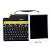 Aproca Hard Case Compatible Logitech K480 Bluetooth Multi-Device Keyboard (Black with Yellow Zipper)