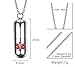 Mealguet Jewelry Stainless Steel Pill Shape Keepsake Container Holder Medical Alert Identification Pendant Necklace with Chain