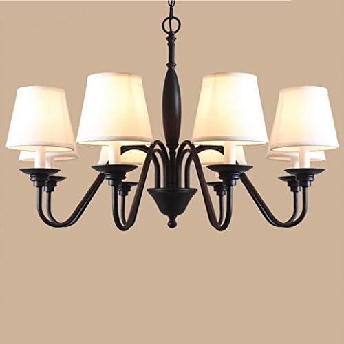 JU Chandelier Nordic American Village Iron Chandelier Living Room Lamp European Bedroom Restaurant Light Simple Modern Pastoral Retro Lighting