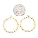 Followmoon 18K Gold Plated Women's Rope Hoop Earrings 20mm-50mm (30mm Rope Hoop Earrings)