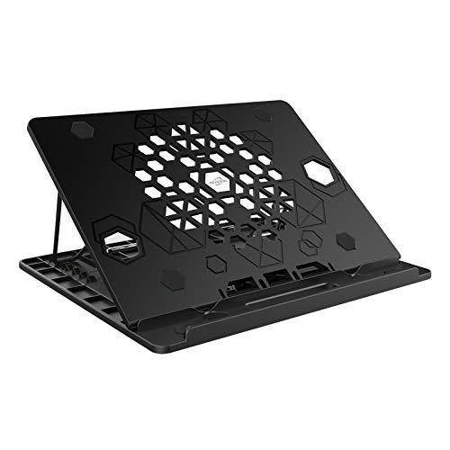 AICHESON Portable Laptop Stand, Adjustable Height 1.16 LB Ergonomic Ventilated Computer Stands Compatible with Apple MacBook, X5 Black
